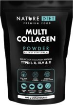 Nature Diet Multi Collagen Powder Unflavored 400G, Hydrolysed Highly Bioavailable Collagen Peptides Type: I, II, III, V and X, Protein Powder, Collagen Supplements for Woman - Image 2