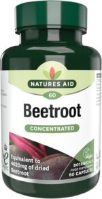 Natures Aid Beetroot 4620mg Supplement - Concentrated High Potency 9240mg Dried Root 1400mg Beetroot Extract - Supports Blood Pressure, Digestion and Detox - Non-GMO, Vegan, Gluten-Free - 60 Capsules - Image 2