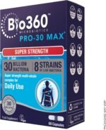 Natures Aid Bio360 Pro-30 Max – 30 Billion CFU Probiotic – Supports Gut Health, Immunity & Digestion – Vegan, Gluten-Free, Non-GMO, High Strength Live Cultures for Gut Digestion Health - 60 Capsules - Image 2