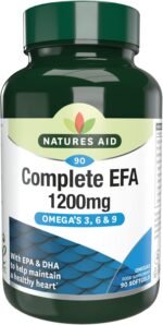 Natures Aid Complete EFA – Omega 3-6-9 Fatty Acids – Supports Heart, Brain & Joint Health – High Strength Balanced EFA Blend – Vegan, Gluten Free, Non-GMO – 90 Softgel Capsules - Image 2