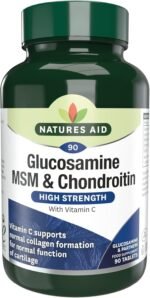 Natures Aid Glucosamine MSM & Chondroitin with Vitamin C - High Strength Joint Support - Mobility & Cartilage Health, Collagen Formation - Non-GMO, Gluten-Free Supplement - 90 Tablets - Image 2