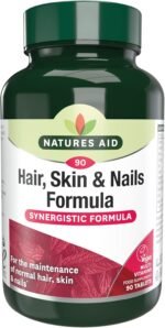 Natures Aid Hair Skin and Nails Formula – Supports Growth, Strength & Radiance – High Potency Natural Supplement – 90 Vegan Tablets – with Biotin, Zinc, Vitamin C, MSM & Silica - Image 2