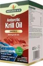 Natures Aid Krill Oil 500mg Capsules – High Omega-3 EPA & DHA to Support Heart, Brain & Vision – High Absorption Phospholipids & Astaxanthin – Sustainably Sourced – No Fishy Aftertaste – 60 Softgels - Image 2