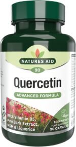 Natures Aid Quercetin Formula – Immune Support Supplement with Vitamin C, B5, MSM, Pine Bark & Liquorice – Supports Energy & Wellbeing High Strength Antioxidant – 90 Vegan Capsules - Image 2