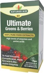 Natures Aid Ultimate Greens & Berries Capsules - Mix of 31 Fruits Berries Vegetables Mushrooms Phytonutrients and Plant Bioactive Enzymes & Amino Acids - Vegan Vegetarian Gluten Free - 60 Supplements - Image 2