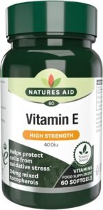 Natures Aid Vitamin E 400iu – Supports Skin, Heart & Immune Health - Natural Source – High Strength Antioxidant – Non-GMO, Gluten-Free – 60 Softgel Capsules - Image 2