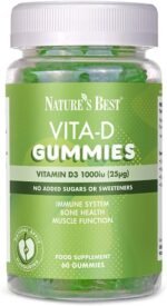 Nature’s Best Vita-D Vitamin D3 1000iu Gummies - Immune, Bone & Muscle Support - UK Made - Green Apple, 60 Gummies (60 Day Supply) - Image 2