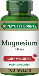 Nature's Bounty Magnesium 250 mg Tablets - Pack of 100 Coated Tablets, One-a-Day - Supports Energy and Vitality - Suitable for Vegans - Image 2