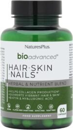 NaturesPlus Bio Advanced Hair Skin Nails - Vegan Collagen Support, High Strength Biotin, Hyaluronic Acid Supplement with Antioxidants - Gluten Free, Vegan - 60 Capsules - Image 2