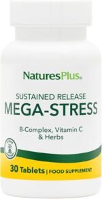NaturesPlus Mega Stress - B Complex Supplement with Vitamin C, Magnesium, Biotin, Zinc - Energy and Stress Support - Vegetarian, Gluten Free - 30 Tablets - Image 2