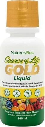 NaturesPlus Source of Life Gold Liquid 236ml - High Potency Food- Based Multivitamin and Mineral with Superfoods - Energy, Immune, Bones, Hydration - Vegetarian, Gluten Free - Image 2