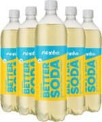 Nexba Yuzu Lemon Better Soda 1 L Bottles (Pack of 6) – Sugar-Free Sparkling Drink with Natural Sweetener and Prebiotic Fibre – Refreshing Low-Calorie Large Bottles for Gut Health - Image 2