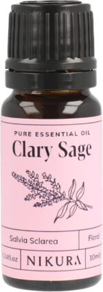 Nikura Clary Sage Essential Oil - 10ml | 100% Pure Natural Oils | Perfect for Aromatherapy, Diffusers, Humidifier, Bath | Great for Self Care, Stress Relief, Calming | Vegan & UK Made - Image 2