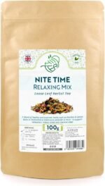Nite Time Premium Herbal Loose Tea – Mood & Relaxation & Sleep – Rooibos & Lemon Balm & Chamomile & Hibiscus & Lavender & more (100g) - Image 2