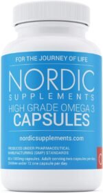 Nordic Supplements High Strength Pharmaceutical Grade Omega 3 Fish Oil Capsules, 1000 mg, Pot of 60 Capsules - Image 2