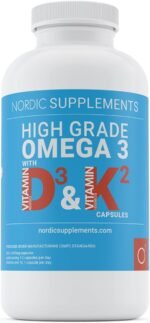 Nordic Supplements® Omega 3 Fish Oil 1000mg with Vitamin D3 4000IU & K2 MK-7 100µg – High Strength Triple Formula for Heart, Brain, Vision, Immune & Bone Health – 180 Capsules – Burp-Free & Ultra-Pure - Image 2