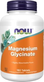 Now Foods, Magnesium Glycinate, 200mg Magnesium, 180 Vegan Tablets, Lab-Tested, Vegetarian, Gluten Free, Soy Free, Non-GMO - Image 2