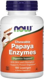 Now Foods – Papaya Enzyme Chewable | Digestive Enzyme Support in Chewable Form – 180 Lozenges - Image 2