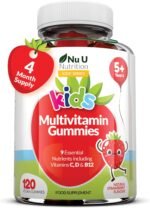 Nu U Nutrition - Multivitamin Gummies for Kids - 4 Month Suppply -120 Vegan Berry Gummies - Strawberry Flavour - 9 Essential Vitamins Including Vitamin C, D & B12 - Made in The UK - Image 2