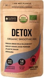 Numami Organic Detox Blueberry Smoothie Mix with Healthy Spirulina, Atlantic Dulse and Barley Grass Juice Powder, Premium Quality Superfood - Image 2