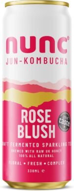 Nunc Jun-Kombucha - Rose Blush (12 x 330ml) - Premium, Floral Kombucha Drink - All Natural Ingredients - Super Refreshing Sparkling Tea for Gut Health - Natural Energy & Gluten Free - Image 2