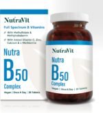 Nutra B50 Complex High Strength | Vegan 30 Tablets| Multivitamin Tablets - Folic Acid, Vitamin B, Vitamin C| Reduce Tiredness & Fatigue Whilst Supporting Your Immunce System - by NutraVit - Image 2