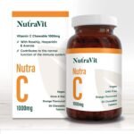 Nutra C Chewable - Vitamin C Tablets 1000mg, 30 Orange Chewable VIT C Tablets. High Strength Ascorbic Acid Vitamin C, Immune System Booster. Rosehip, Hesperidin & Acerola. Vegan Friendly - NutraVit - Image 2