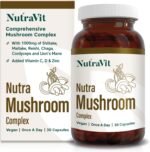 NutraMushroom - Comprehensive Mushroom Complex, with 6000mg of Shiitake, Maitake, Reishi, Chaga, Cordyceps and Lion’s Mane - with Added Vitamin C, D & Zinc - NutraVit, 30 Capsules - Image 2
