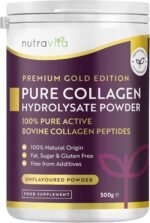 Nutravita Collagen Powder 500g - Premium Gold Standard Bovine- 50 Servings - Collagen Peptides Supplement with 8 Essential Amino Acids - Made in The UK - Image 2