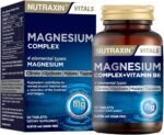 Nutraxin 4-in-1 Magnesium Complex (125g Elemental) + Vitamin B6 for Energy, Muscle Function, Bone & Fatigue - 60 Tablets with Magnesium Citrate, Bisglycinate, Malate & Taurate - Vegetarian Formula - Image 2