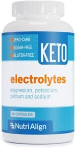 Nutri-Align Keto Electrolytes | 90 Electrolyte Capsules | Sodium Potassium Magnesium Electrolytes | Sugar Free Electrolytes 300mg Magnesium Citrate, 297mg Potassium & 100mg Calcium & Sodium - Image 2