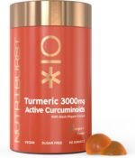 Nutriburst Turmeric Curcumin with Black Pepper Extract - Powerful Antioxidants & Anti-inflammatory, Supports Joint & Muscle Health - Vegan, Sugar Free - 60 Ginger Gummies - 1 Month Supply - Image 2