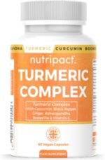 Nutripact Turmeric Extract Complex 10,000mg with Curcumin, Black Pepper, Ginger, Ashwagandha, Boswellia & Vitamin C High Strength Tumeric Supplement (not Tablets) 95% Curcuminoids - 60 Vegan Capsules - Image 2