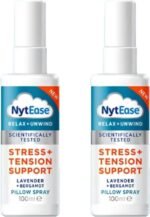 Nyt-E-a-s-e Pillow Spray, Sleep & Stress Relief Spray with Lavender, Bergamot, Ylang Ylang & Copaiba, Relaxing Aromatherapy Mist for Bed & Linen, Vegan, (Pack of 2, Natural Essential Oils, 100ml) - Image 2