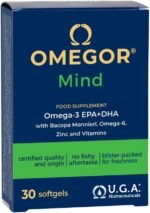OMEGOR Mind Omega 3 and Bacopa Monnieri - Memory and Focus Supplement for Kids and Senior with Borage Oil, Zinc and Vitamin B (30 Capsules) - Image 2