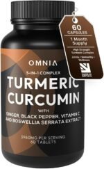 OMNIA High Strength Turmeric Complex 3980mg – Turmeric Curcumin C3® with Ginger, Boswellia, Black Pepper & Vitamin C 60 Tablets, Joint Pain Relief, Immune Support & Anti-Inflammatory Supplement (60) - Image 2