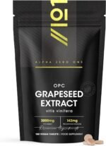 OPC Grape Seed Extract 3,000mg - Standardised 95% OPCs - 180 Vegan Tablets - Made from Italian Vineyard Grapes - 6 Months Supply - by Alpha01 - Image 2