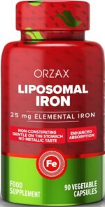 ORZAX Iron Supplement 25 mg -Liposomal Technology- High Bioavailability 90 Vegetable Capsules, Non-Constipating, Non-GMO & Gluten Free, for Women, Men, Adults - Image 2