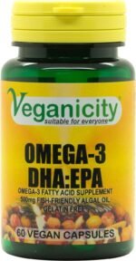 Omega-3 DHA:EPA 500mg : Algal Oil Omega-3 Fatty Acid : 60 Vcaps, in a Planet-Friendly 99% Recycled Pot - Image 2