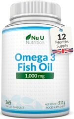 Omega 3 Fish Oil 1000mg - 365 Softgels - High Strength Triglyceride Form Omega3 with 540mg EPA & 360mg DHA per Serving - Wild Caught Fishoil - Not from Cod Liver Oil - Made in The UK - Nu U Nutrition - Image 2