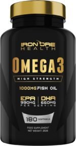 Omega 3 Fish Oil - 180 High Strength Capsules - 990mg EPA & 660mg DHA per Daily Serving - 2 Months Supply - Made in UK - Image 2