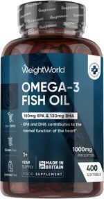 Omega 3 Fish Oil | 400 Softgels (1+ Year Supply) | 1 Softgel a Day | EPA & DHA | Alternative to Cod Liver Oil Capsules | 1000mg Omega 3 Fatty Acids Supplement - Image 2