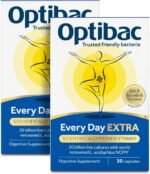 Optibac Probiotics Every Day Extra - Advanced Digestive Probiotic Supplement - Most Researched Lactobacillus Acidophilus - 60 Vegan Capsules - Image 2