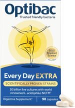 Optibac Probiotics Every Day Extra - Advanced Digestive Probiotic Supplement - Most Researched Lactobacillus Acidophilus - 90 Vegan Capsules - Image 2