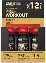 Optimum Nutrition Gold Standard Pre-Workout Energy Shot, Ready to Drink Food Supplement with Beta Alanine, Caffeine, PerforMelon Boost and Vitamin B6 and B12, Cola Flavour, 12-Pack, 12 x 60 ml - Image 2