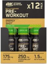 Optimum Nutrition Gold Standard Pre-Workout Energy Shot, Ready to Drink Food Supplement with Beta Alanine, Caffeine, PerforMelon Boost and Vitamin B6 and B12, Lemon Lime Flavour, 12-Pack, 12 x 60 ml - Image 2