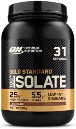Optimum Nutrition ON Gold Standard 100% Isolate Pure Whey Protein, Naturally Occurring BCAAs and Glutamine, Pre and Post Workout, Chocolate Flavour, 31 Servings, 930 g - Image 2