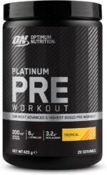 Optimum Nutrition ON Platinum Pre Workout Advanced with l-Citrulline, Beta-Alanine and Caffeine, Tropical, 20 Servings, 420 g - Image 2