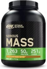 Optimum Nutrition Serious Mass Protein Powder High Calorie Mass Gainer with Vitamins, Creatine and Glutamine, Chocolate Peanut Butter, 8 Servings, 2.73 kg, Packaging May Vary - Image 2