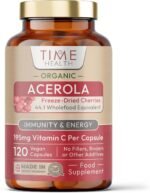 Organic Acerola Cherry - Freeze-Dried - 26% Vitamin C - 44:1 Extract Ratio - Natural & Wholefood - UK Made - Zero Additives (120 Capsules) - Image 2